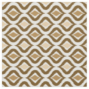 Tecido Padrão De Quedas De Ikat De Café Marrom Retro Ch