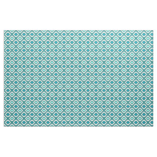 Tecido Padrão De Quedas De Ikat Retro Chic Em Trevo Aqua