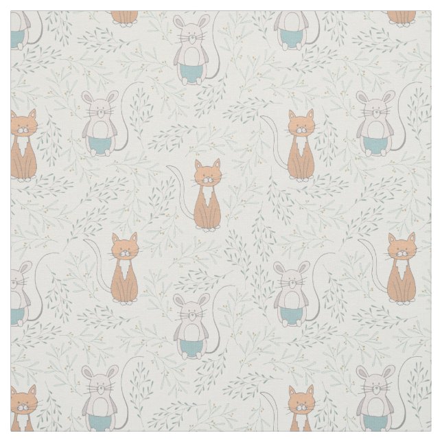 Tecido Padrão de Rato de Gato Gato Giro (Modelo)