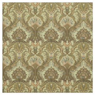 Tecido Padrão de Rolagem de Folhas e Folhas Francesas An