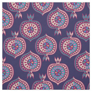 Tecido Padrão de romã decorativo