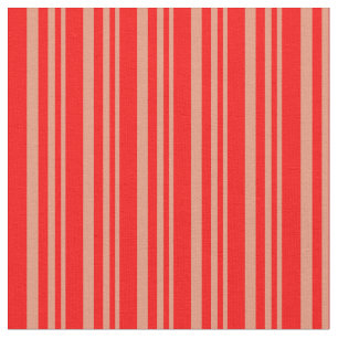 Tecido Padrão de Salmão Escuro e Linhas Vermelhas/Stripes