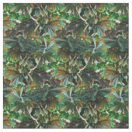 Tecido Padrão de Selva Tropical Verde