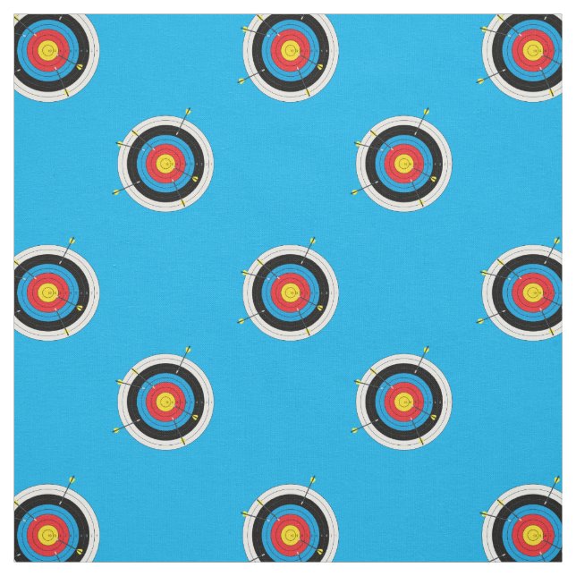 Tecido Padrão de setas e alvos de arquivo em azul (Modelo)