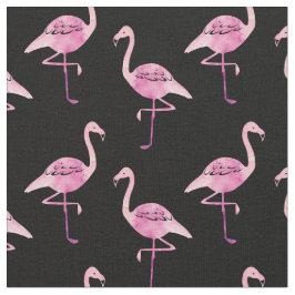 Tecido Padrão de Silhouette Flamingo, Cor-de-Água Rosa