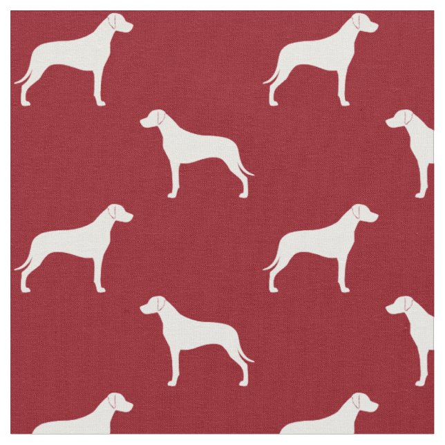 Tecido Padrão de Silhuetas de Rhodesian Ridgeback (Detalhe)