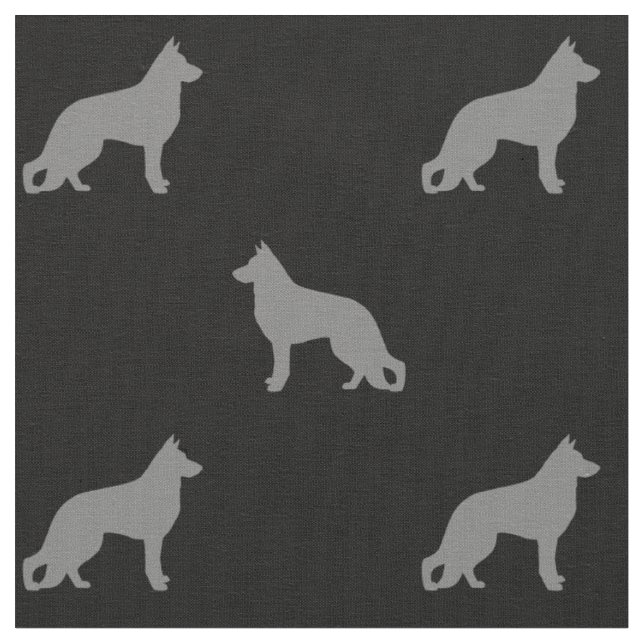 Tecido Padrão de silhuetas no cão german shepherd (Detalhe)