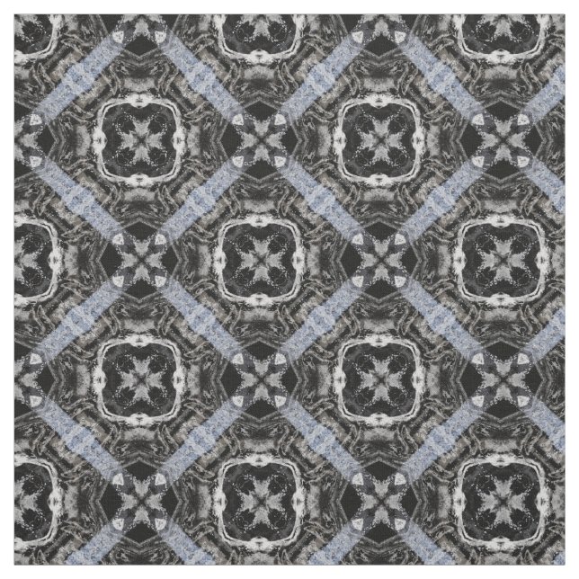 Tecido Padrão de Silver, Branco e Preto (Modelo)