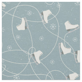 Tecido Padrão de skates de gelo de Natal - presentes de N