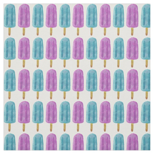 Tecido Padrão de Sorvete Azul e Roxo Congelado de Verão (Modelo)