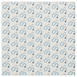 Tecido Padrão de Stetoscope do Doutor em Branco