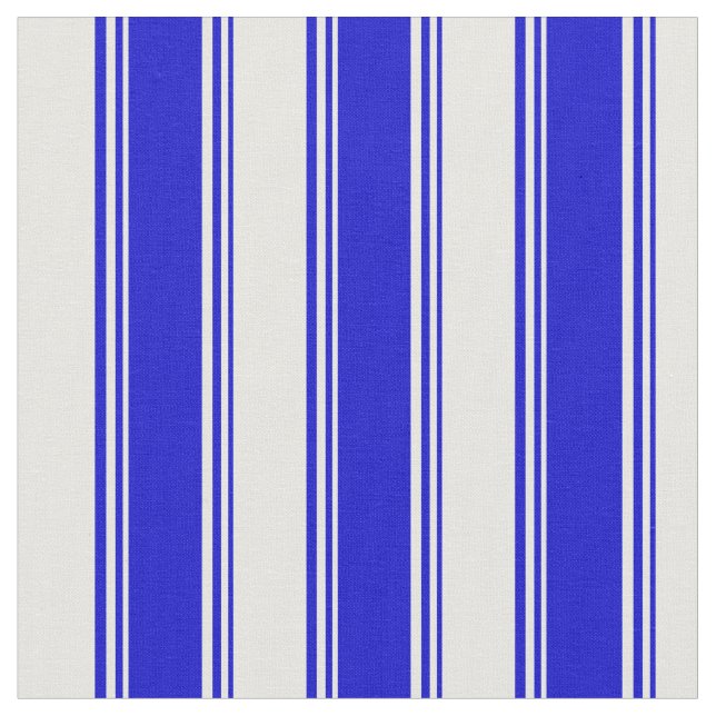 Tecido Padrão de Striped/Links de Creme Azul e Mint (Detalhe)