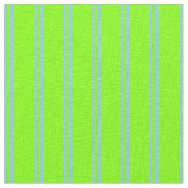 Tecido Padrão de Stripes Azul-Céu e Chartreuse (Detalhe)