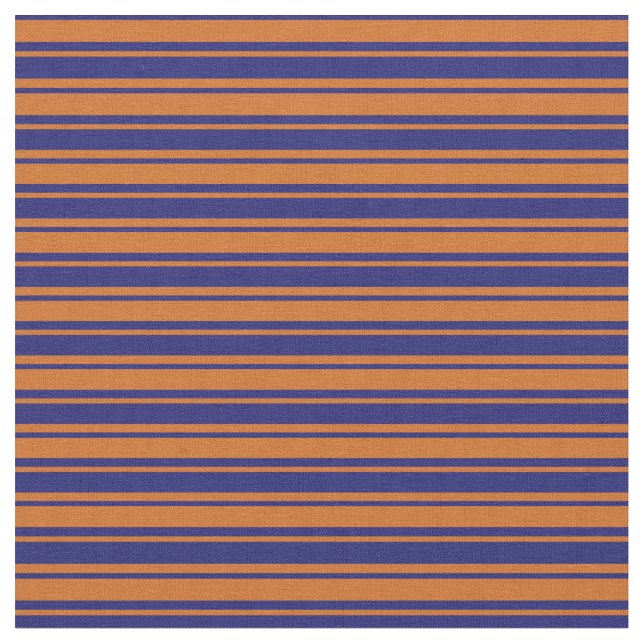 Tecido Padrão de Stripes Azul e Chocolate da Meia-Noite (Detalhe)