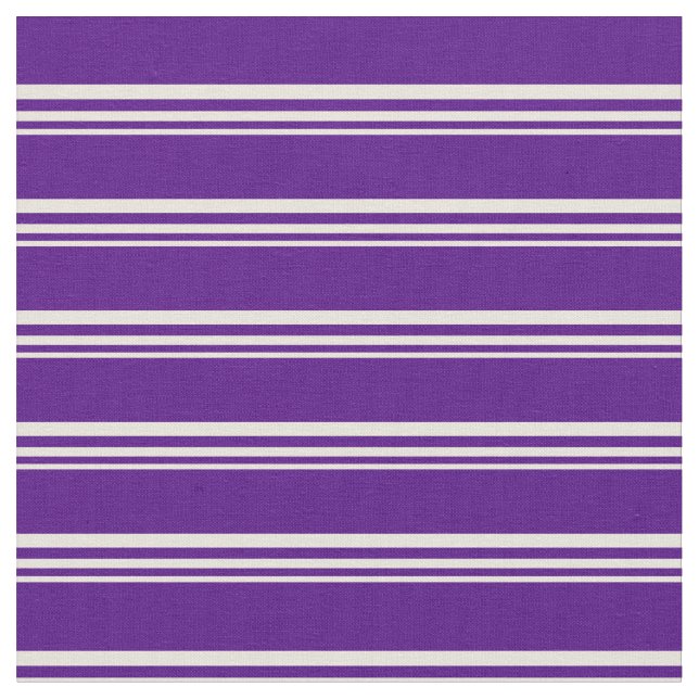 Tecido Padrão de Stripes Coloridas Beige & Indigo (Detalhe)