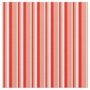 Tecido Padrão de Stripes coloridas de salmão bege, verm