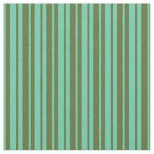 Tecido Padrão de Stripes de Azeite Escuro e Aquamarina