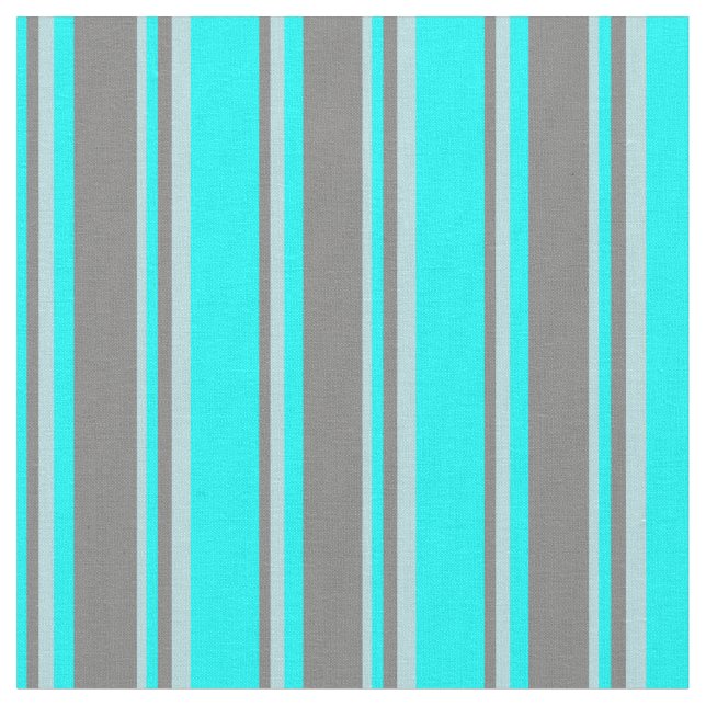 Tecido Padrão de Stripes de Ciano, Cinza e Pó Azul (Detalhe)