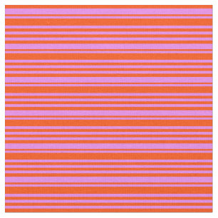 Tecido Padrão de Stripes de Cor Violeta e Vermelha