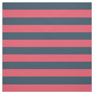 Tecido Padrão de Stripes de Rugby Vermelho marinho Azul