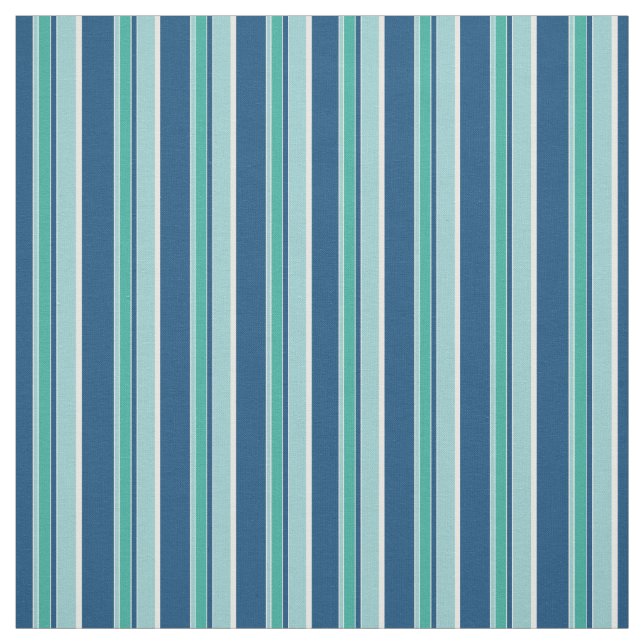 Tecido Padrão de Stripes Verdes Azuis Teais (Modelo)