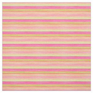 Tecido Padrão de Stripes Vermelhas Corais Amarelas do Lim