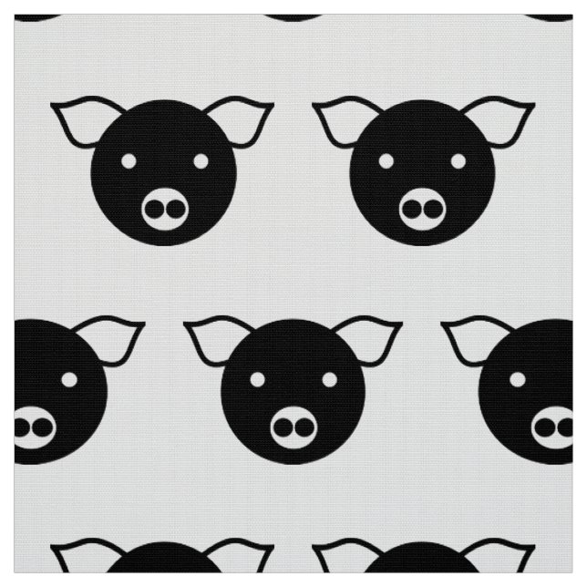 TECIDO PADRÃO DE SUÍNOS GRÁFICOS A PRETO E BRANCO (Modelo)