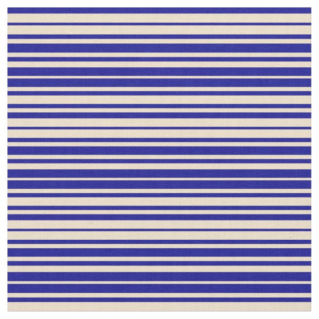 Tecido Padrão De Tan E Azul Escuro Striped/Links (Detalhe)
