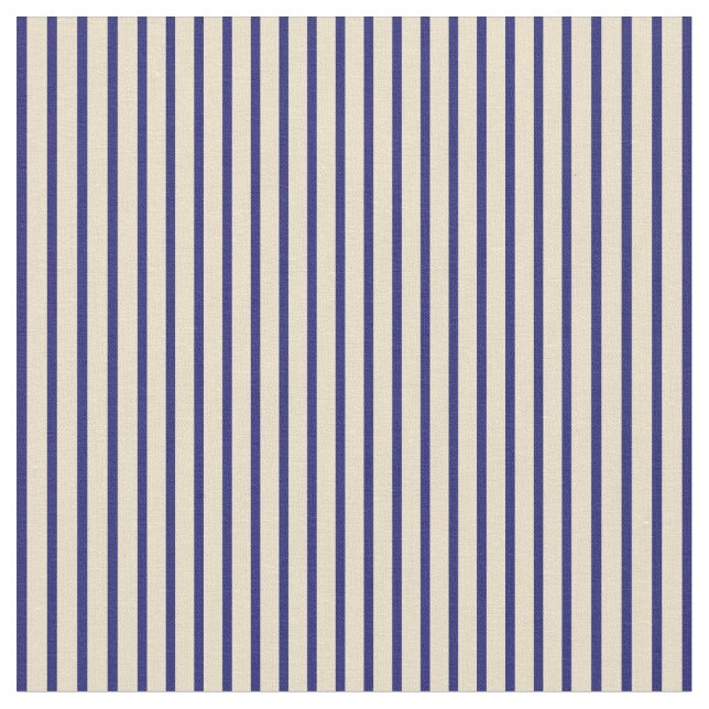 Tecido Padrão de Tan e Azul-Meia-Noite Striped/Links (Detalhe)