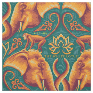 Tecido Padrão de tapeçaria Safari Exótico - O Lotus Branc