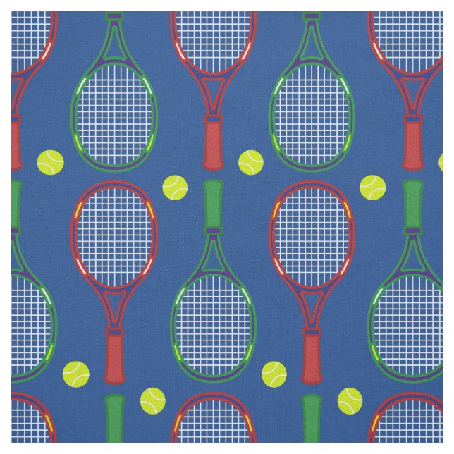 Tecido Padrão de tênis Rackets e Bolas (Modelo)