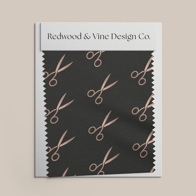 Tecido Padrão de Tesoura do Salão de Cabelo Dourado Faux  (Criador carregado)