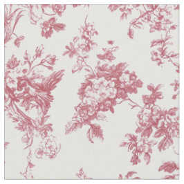 Tecido Padrão de Toile de Galho Floral Rosa