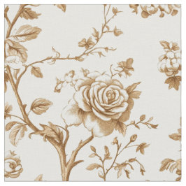 Tecido Padrão de Toile de Rosa Bege Clássico