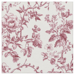 Tecido Padrão de Toile Floral Rosa