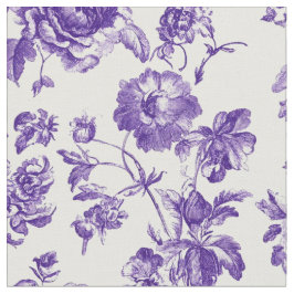 Tecido Padrão de Toile Floral Roxo