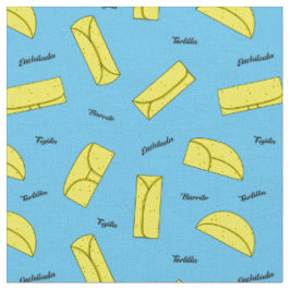 Tecido Padrão de Tortilha de Comida Mexicana, Burrito, En
