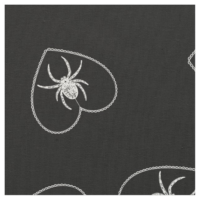 Tecido Padrão de Tosse Cardíaca de Aranha Gótica (Detalhe)