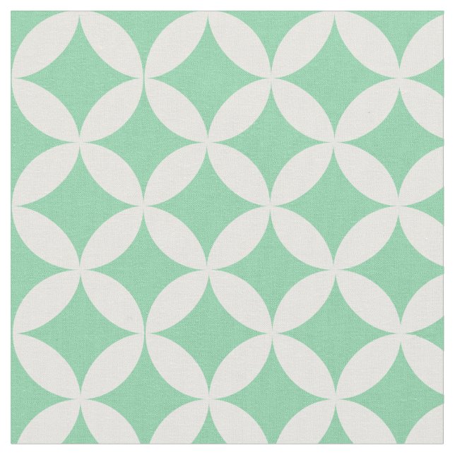 Tecido Padrão de Treliça de Diamante Verde Mint Moderno (Detalhe)