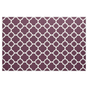 Tecido Padrão de treliça marroquino roxo profundo Quatref