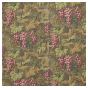 Tecido Padrão de Trellis de Uva Vintage
