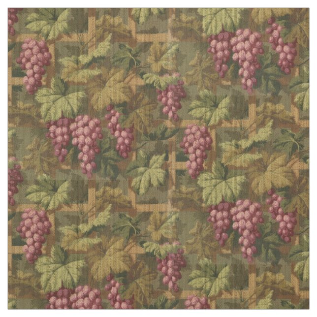 Tecido Padrão de Trellis de Uva Vintage (Modelo)