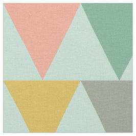 Tecido Padrão de Triângulo Geométrico da Tendy Mint
