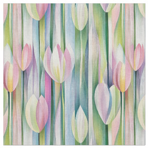 Tecido Padrão de tulipas pastel elegante