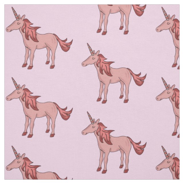 Tecido Padrão de Unicórnio Rosa Fofo para Crianças (Modelo)