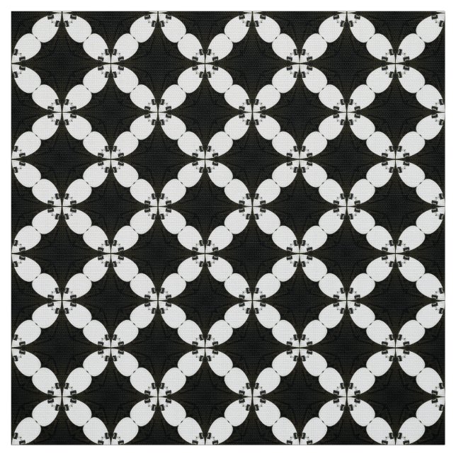 Tecido Padrão de Upholstery de Azulejo Preto e Bra (Modelo)