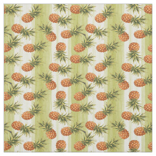 Tecido Padrão de Verão de Fruta de abacaxi amarelo-verde