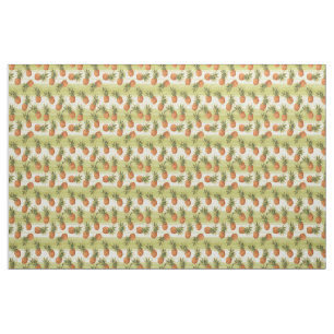 Tecido Padrão de Verão de Fruta de abacaxi amarelo-verde