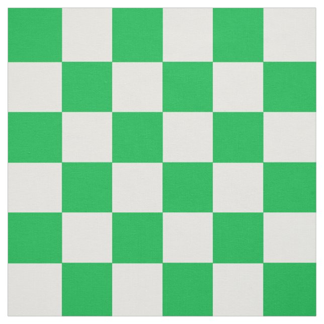 Tecido Padrão de Verificação Branco Verde (Modelo)