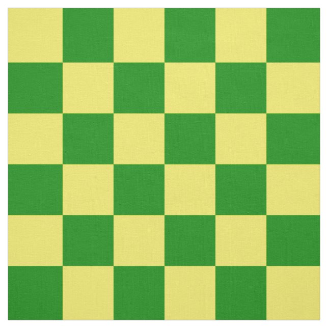 Tecido Padrão de Verificação Verde Amarelo (Modelo)